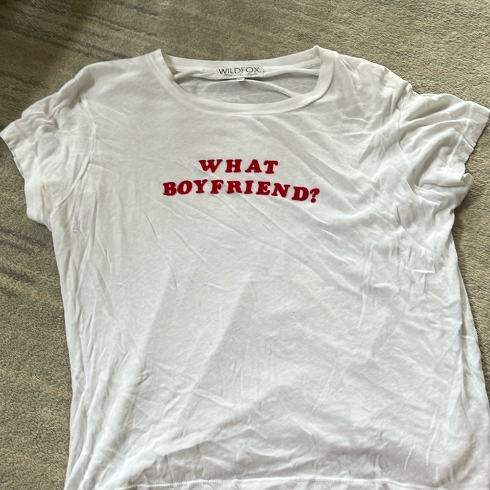Wild fox “what boyfriend?” Tee